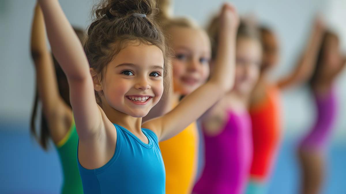 Des enfants pratiquant la gymnastique acrobatique